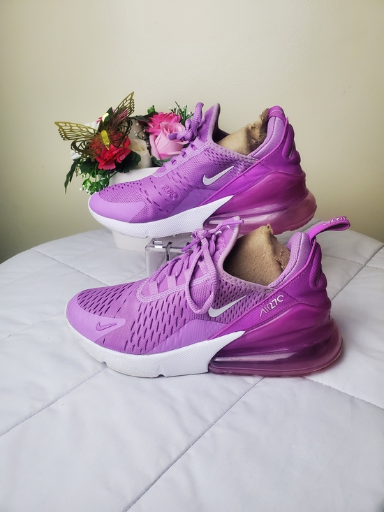 Nike Shoes - Nike Air Max 270 Women's Athletic Sneakers - Purple Size 4Y
